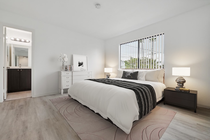 Multi-view virtual staging showing consistent furniture across angles of a living room