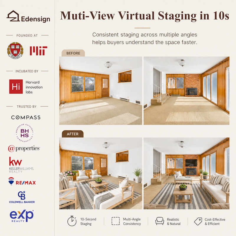Agent preparing a staged listing with Edensign